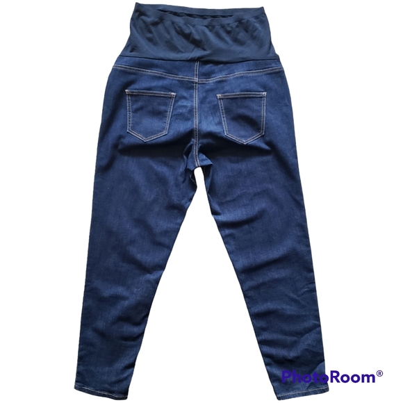 Time & Tru Dark Wash Skinny Maternity Pants size Medium 8-10 - Picture 2 of 6